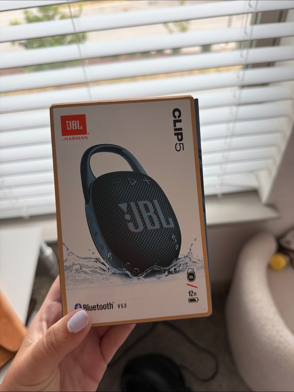 JBL Clip 5 Portable Bluetooth Speaker - Black and Dark Gray